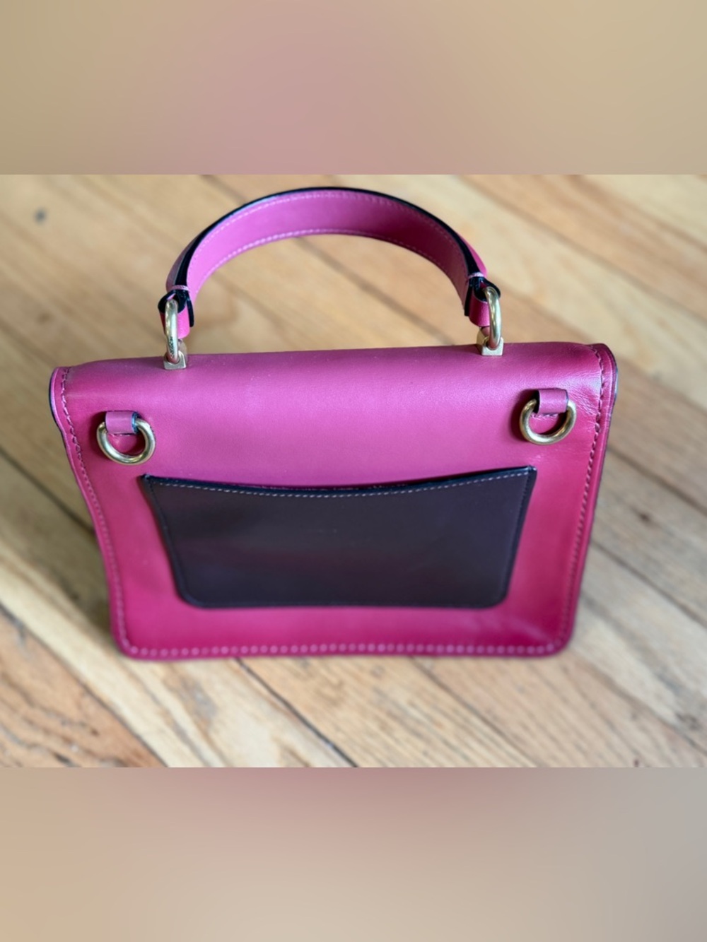Coach 79274 Parker Top Handle Sig Tan Dusty Pink - Picture 8 of 9